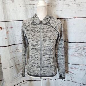 Title Nine Merino Wool Blend Zip Front Hoodie Size XS